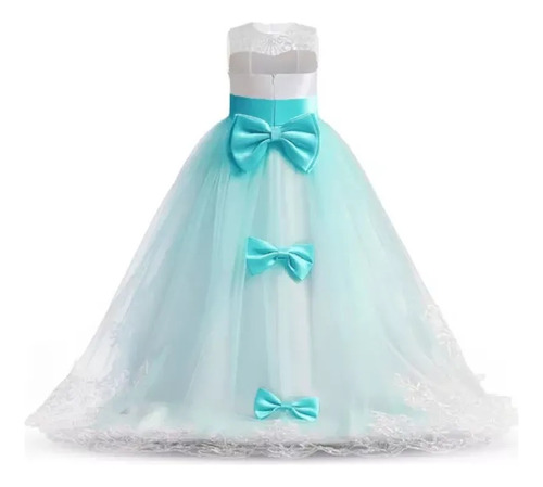 Vestido De Fiesta Bordado Para Niña, Vestido De Princesa Par