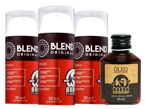 3 Blend Original 30ml + Oleo Barba De Respeito