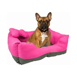 Fancy Pets Cama Rectangular, Color Rosa/gris