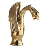 Swan - Grifo De Lavabo De Baño De Latón Macizo De 1 Aguje