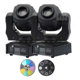 2 Moving Head Spot Led Osram 60w 8 Cores + 8 Desenhos Dmx Dj