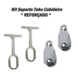 Suporte Reforçado De Apoio Barra Tubo Cabideiro Guarda Roupa