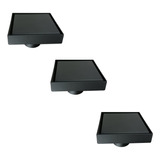 Pack X 3 Unidades Rejilla Invisible 10x10 Acero Inox Negra