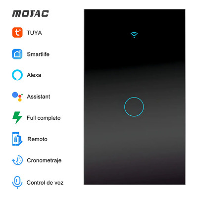 Interruptor Inteligente Wi-Fi 1 Vía Negro Con Neutro Alexa | MercadoLibre
