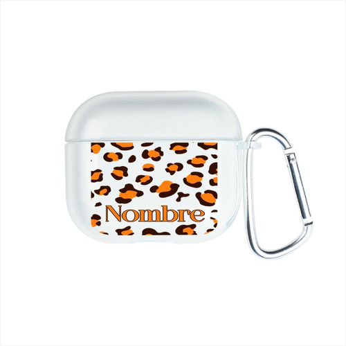 Funda Para AirPods Animal Print Personalizada Con Nombre