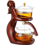 Semi Automatic Glass Teapot Set Tea Maker With Infuser Lazy 