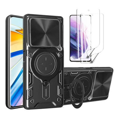 Funda Uso Rudo + 2 Mica Hd Hidrogel Protectora Para Realme C63 / Realme C61