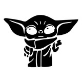 Baby Yoda Vinil Sticker Calcomania Grogu Star Wars Automovil