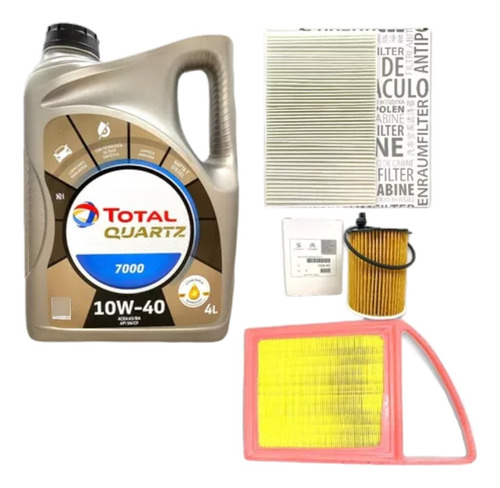 Kit Service Aceite Total 7000 Y 3 Filtros Citroen C4 1.6 Hdi