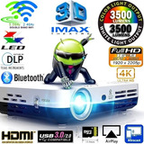 Proyector Led 3d Wifi Android 3500 Lumens Usb Dlp Hdmi