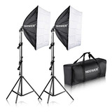 Set De Fotografia 700w Profesional Softbox De 60x60 Cm. Con 