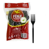 Tenedores Grandes Negros Biodegradable C/1000 Pzas