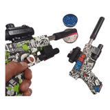 Pistola Juego Hidrogel Balines Silenciador Mas Laser 