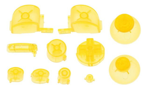 Set Botones Color Amarillo Transparente Para Gamecube