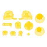 Set Botones Color Amarillo Transparente Para Gamecube