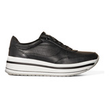 Tenis Casual Mujer Moderna Negro Flexi Alanis 101011 Gnv®