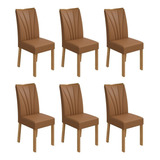 Conjunto 6 Cadeiras Estofadas Apogeu Móveis Lopas Hg