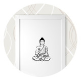 Adesivo Para Porta Meditação Buda