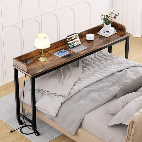 Ytaoka Mesa De Cama Con Ruedas, Mesa De Cama Tamano Queen De