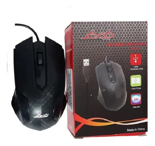 Mouse Optico Packx10!!  Usb Escritorio Oficina Home Negro 