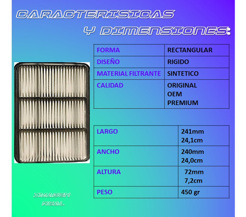 Filtro Aire Para Mitsubishi Montero Sport 6b31 Mivec 3.0 Lts Foto 2