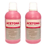 Kit Acetona Removedor De Esmalte 100ml Butterfly 2 Unidades