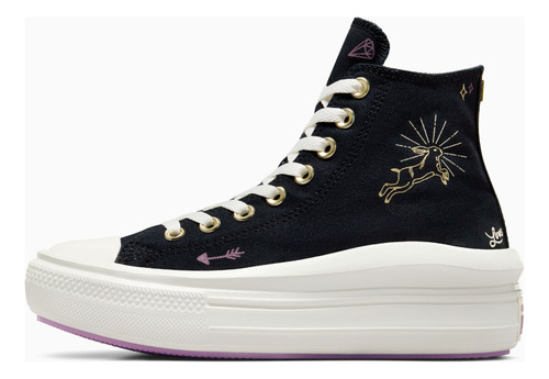 Tenis Mujer Plataforma Chuck Taylor All Star Move Tat Negro 