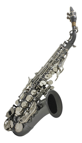 Saxofón Soprano En Sib, Saxo De Latón, Material Negro Niquel