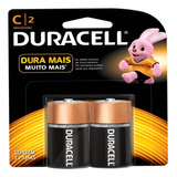  Pilhas Duracell Alcalina C/2 Média 1 Cartela Com 2 Unidades