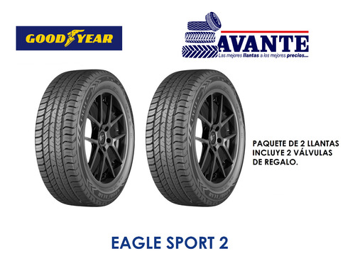 Llanta 195/55r16 Goodyear Eagle Sport 2 91v Blk Xl ( Paq. 2)