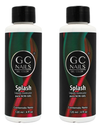 2 Líquidos Moldeadores Acrigel Splash 4oz Para Uñas Gc Nails