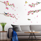 Pinkeleph® Pegatinas De Pared Con Rama De Árbol Y Flores Ros