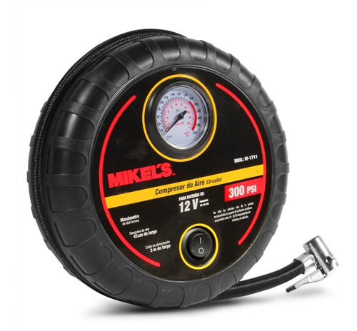 Compresor De Aire Circular Mikels 250 Psi Ultra Ligero Color Negro