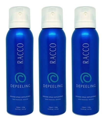 Mousse De Depilação, Cai Pelo Racco Depeeling Kit Com 3 Unid