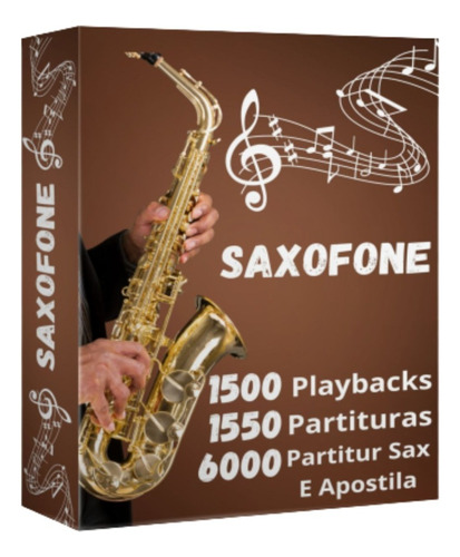 1550 Playbacks+1550 Partituras +6000 Part. Sax E Apostila