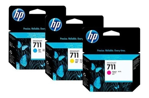 Cartuchos Hp 711 Cian-magenta-amarillo(yellow) Originales