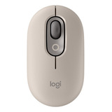 Mouse Bluetooth Logitech Pop Arena Emojis Mist Sand Color Gris