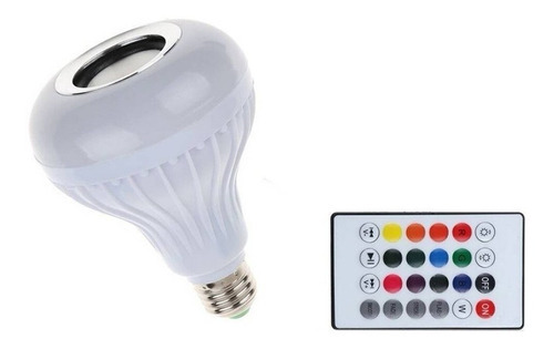 Ampolleta Parlante Bluetooth E27 Led Control Remoto Musica 