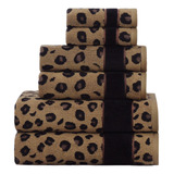 Juego De Toallas Cotton Craft De 6 Piezas - Animal Print Che