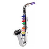 Saxofone Infantil Musical Sliver Para Instrumento De Ensino