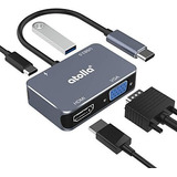 Adaptador Hdmi Atolla 4k 30hz 1080p Vga 60w -plateado