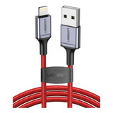 Cable Carga Rápida Para iPhone Alta Velocidad 1m Rojo