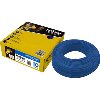 Cable De Cobre Cal. 10 Thw 90oc Azul 100 Mts Indiana | MercadoLibre