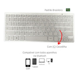 Teclado Bluetooth Padrão Compativel Mac, iPad, Windows, Slim