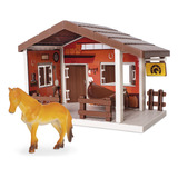 Faroeste Miniatura Playset C/ Casinha Chalé E Cavalo - Samba