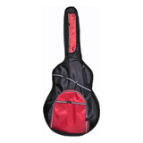 Funda Para Guitarra Clasica Con Refuerzo Anti Impacto Color Rojo