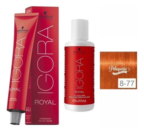 Kit Igora Royal 8.77 +1 Oxidante Coloracion Schwarzkopf