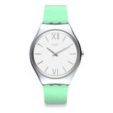Reloj Swatch Skin Aloe Syxs125 De Silicona Verde Para Mujer
