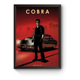 Quadro A4 Car Legends Stallone Cobra Poster Moldurado