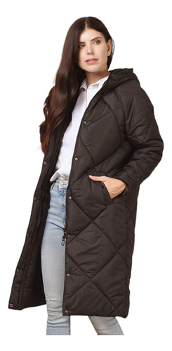 Campera Mujer Larga Corderito Pluma Ultraliviana Pixxel